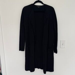 J. Crew Linen Blend Women's Black Open Front Cardigan - Size S